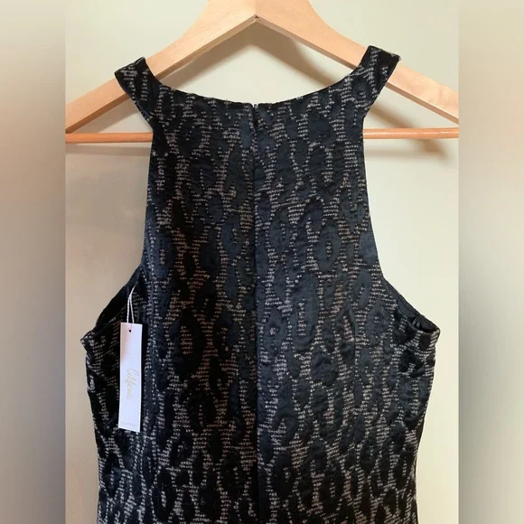 NWT Trina Turk Gray & Black Leopard Applice Dress - Picture 5 of 10